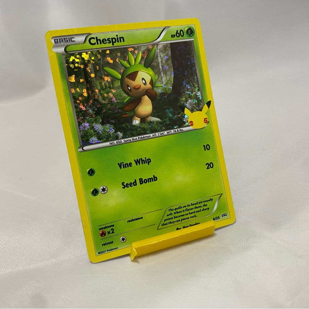 Pokemon Card McDonalds 25th Anniversary Chespin 6/25 Holo